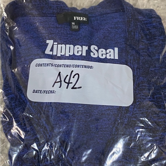 ARITZIA WILFRED FREE women’s blue Vneck  slouchy sleeveless casual knit top s- M - Picture 7 of 7